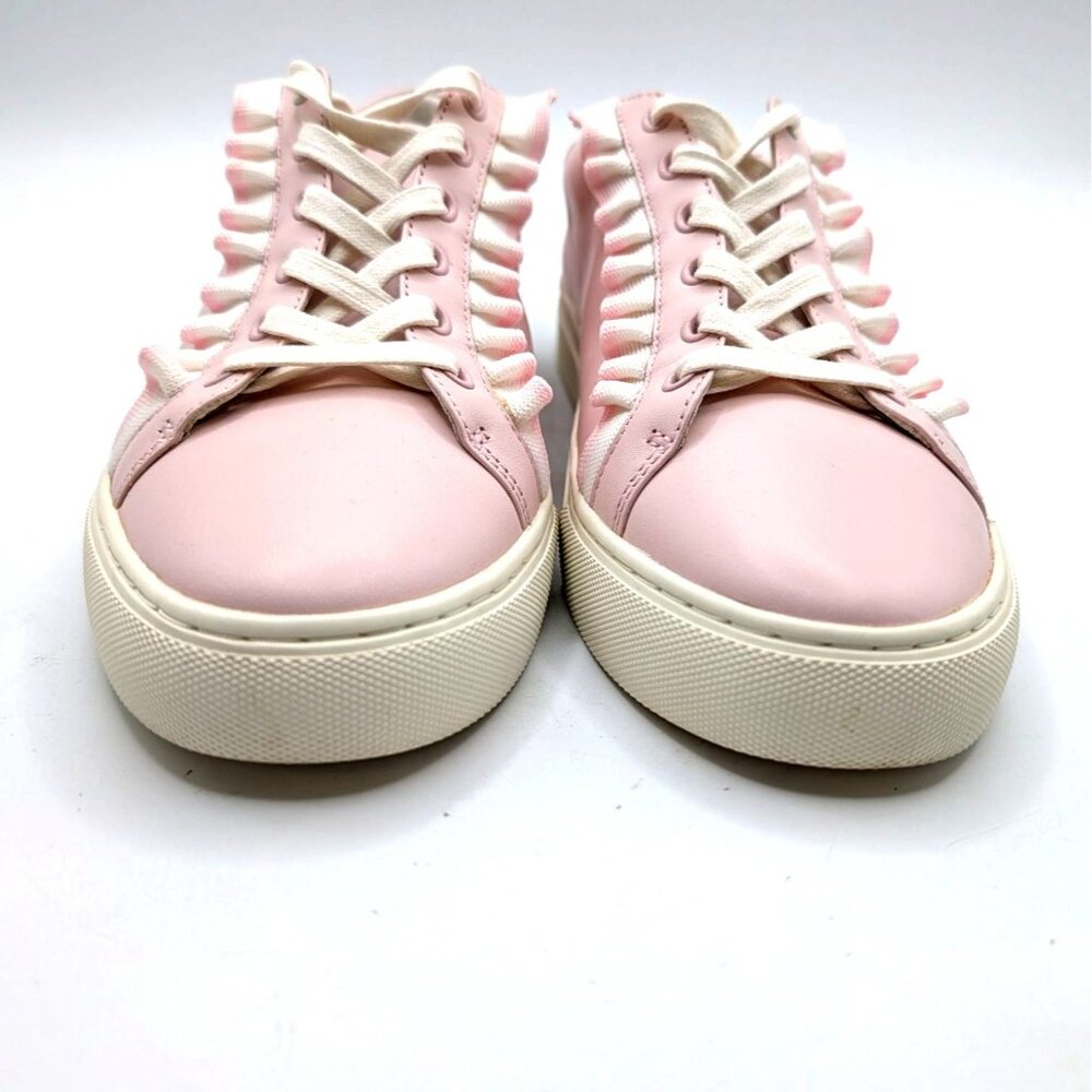 Tory Burch Sport Pink and White Ruffle Sneakers Women's 9M - Picture 4 of 11